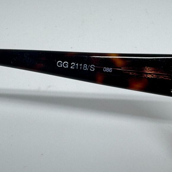 Gucci GG 2118/S 086 Oval Havana Brown Sunglasses Frame 59-14-135 H13940 - Picture 5 of 7